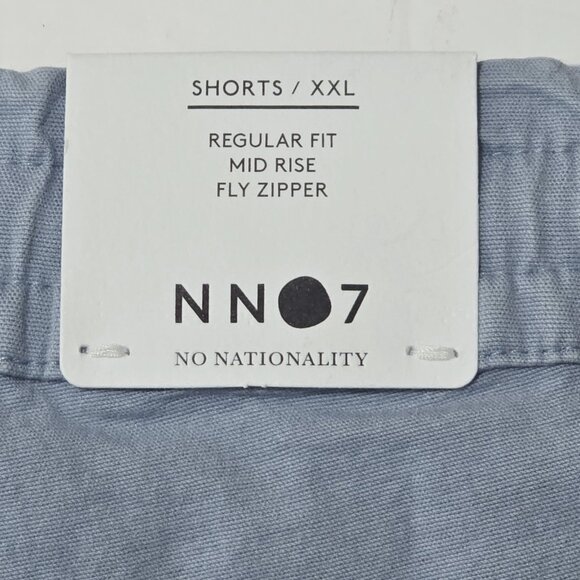 New NN07 - XXL Gregor Ashley Blue Regular Fit Drawstring Shorts Mens $165 - Picture 6 of 8
